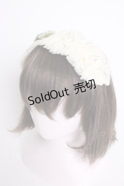画像1: Mademoiselle Pearl（海外ロリータブランド） / 鈴蘭リボンヘッドドレス  アイボリーＸグリーン T-26-01-09-035-0-AC-SA-ZT434F005