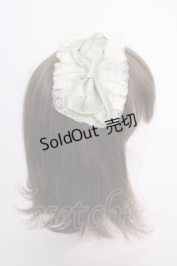 画像2: Mademoiselle Pearl（海外ロリータブランド） / 鈴蘭リボンヘッドドレス  アイボリーＸグリーン T-26-01-09-035-0-AC-SA-ZT434F005