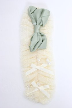 画像3: Mademoiselle Pearl（海外ロリータブランド） / 鈴蘭リボンヘッドドレス  アイボリーＸグリーン T-26-01-09-035-0-AC-SA-ZT