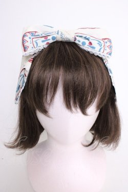 画像2: LOLITAその他(お買取対象外) / 総柄リボンクリップ  アイボリーＸ青Ｘ赤 T-26-01-09-037-LO-ZA-SA-ZT