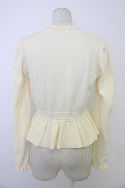 画像2: axes femme / カメオ付ペプラムニット  キナリ T-26-01-09-007-AX-TO-SA-ZT