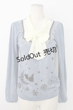 画像1: axes femme / アナと雪の女王コラボトップス  サックス T-26-01-09-012-AX-TO-SA-ZT