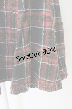 画像4: axes femme / フロントレースチェックジャンパースカート  ネイビーＸレッドチェック T-26-01-09-014-AX-OP-SA-ZT568