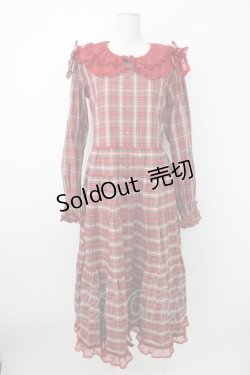 画像1: PINK HOUSE / PINK HOUSE×misako aoki チェックワンピース  レッド T-26-01-09-019-LO-OP-SA-ZT
