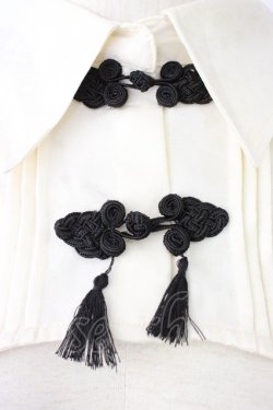 画像3: axes femme / チャイナ釦付ボレロ風ブラウス  キナリ T-26-01-09-002-AX-TO-SA-ZT