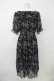 画像2: axes femme / ブーケ線画柄ドットドビーワンピース  黒Ｘ白 T-26-01-09-020-AX-OP-SA-ZT (2)