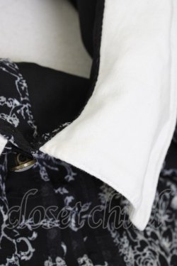 画像3: axes femme / ブーケ線画柄ドットドビーワンピース  黒Ｘ白 T-26-01-09-020-AX-OP-SA-ZT