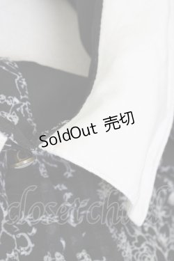 画像3: axes femme / ブーケ線画柄ドットドビーワンピース  黒Ｘ白 T-26-01-09-020-AX-OP-SA-ZT568