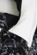 画像3: axes femme / ブーケ線画柄ドットドビーワンピース  黒Ｘ白 T-26-01-09-020-AX-OP-SA-ZT (3)