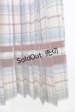 画像5: Jane Marple / チェックプリーツスカート M ベージュ T-26-01-09-022-JM-SK-SA-ZT