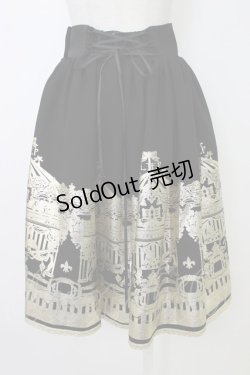 画像2: LIEF / サーカスプリントスカート  黒Ｘゴールド T-26-01-09-024-LO-SK-SA-ZT