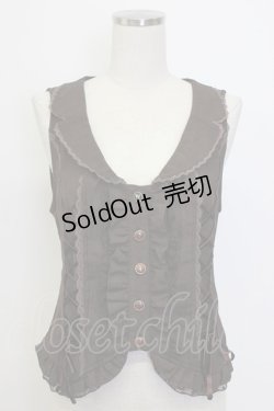 画像1: axes femme / レースアップベスト  ブラウン T-26-01-10-004-AX-TO-SA-ZT