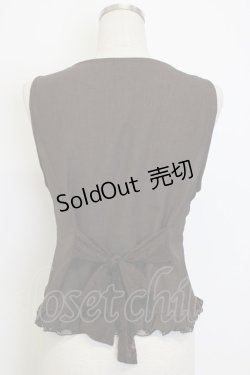 画像2: axes femme / レースアップベスト  ブラウン T-26-01-10-004-AX-TO-SA-ZT