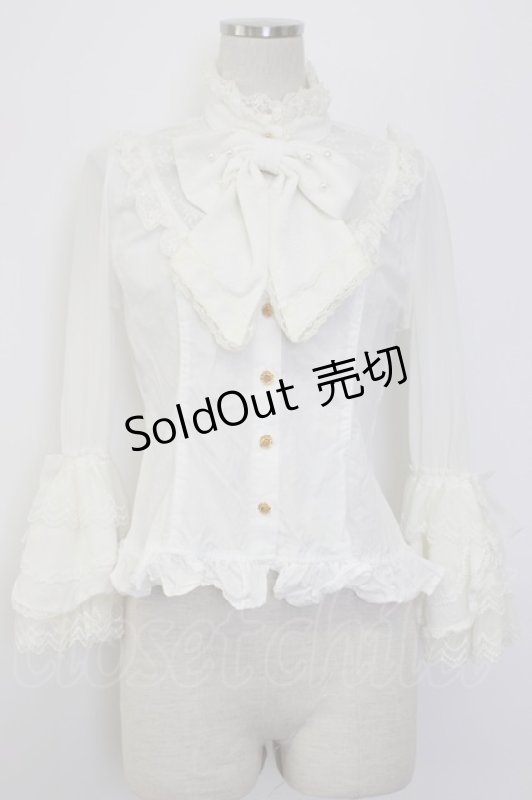 画像1: Angelic Pretty / Romantic Sweet Lacyブラウス  ホワイト T-26-01-13-001-AP-BL-SA-ZT531 (1)