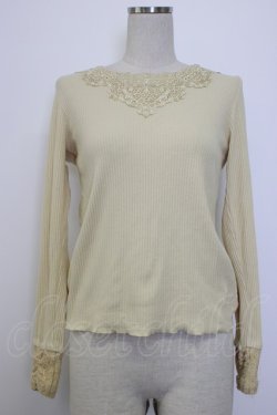 画像1: axes femme / モチーフレーステレコインナー  ライトイエロー T-26-01-13-004-AX-TO-IG-ZT