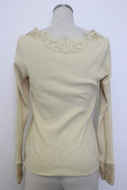 画像2: axes femme / モチーフレーステレコインナー  ライトイエロー T-26-01-13-004-AX-TO-IG-ZT