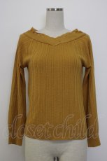 画像1: axes femme / Ｖネックニットプルオーバー  マスタード T-26-01-13-005-AX-TO-IG-ZT531 (1)