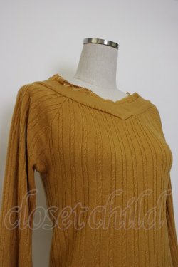 画像6: axes femme / Ｖネックニットプルオーバー  マスタード T-26-01-13-005-AX-TO-IG-ZT