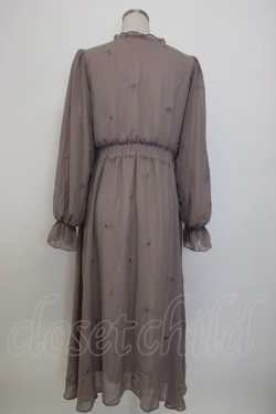 画像2: an another angelus / ローズ刺繍シフォンワンピース  ラベンダー T-26-01-13-006-CA-OP-SA-ZT