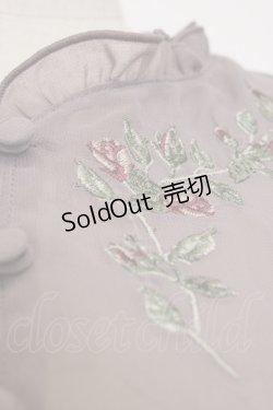 画像3: an another angelus / ローズ刺繍シフォンワンピース  ラベンダー T-26-01-13-006-CA-OP-SA-ZT531