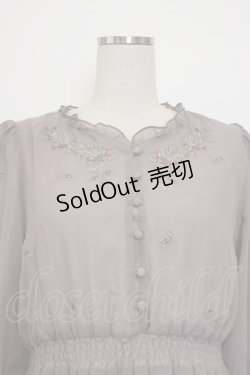 画像5: an another angelus / ローズ刺繍シフォンワンピース  ラベンダー T-26-01-13-006-CA-OP-SA-ZT531