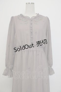 画像6: an another angelus / ローズ刺繍シフォンワンピース  ラベンダー T-26-01-13-006-CA-OP-SA-ZT531