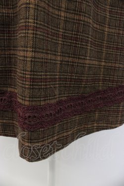 画像3: axes femme Nostalgic / チュール&ドットドッキング半袖ワンピース  ブラウン T-26-01-13-007-LO-OP-SA-ZT