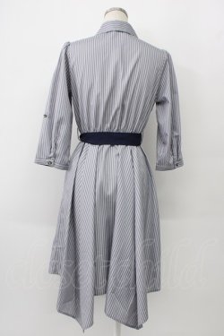 画像2: axes femme / 柄切替イレヘムシャツワンピース  ブルー系 T-26-01-13-009-AX-OP-IG-ZT