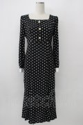 evelyn / ドットマーメイドワンピース  ブラック T-26-01-13-010-LO-OP-SA-ZT531