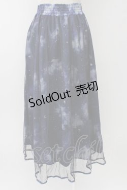 画像2: axes femme / テレスコーププリントスカート  ネイビー T-26-01-13-012-AX-SK-SA-ZT531