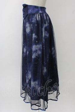 画像4: axes femme / テレスコーププリントスカート  ネイビー T-26-01-13-012-AX-SK-SA-ZT