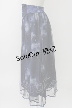 画像4: axes femme / テレスコーププリントスカート  ネイビー T-26-01-13-012-AX-SK-SA-ZT531