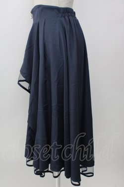 画像4: axes femme / フロントジップイレヘムスカート  ネイビー T-26-01-13-013-AX-TO-SA-ZT