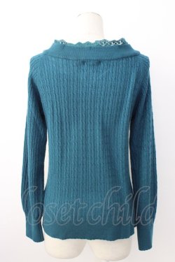 画像2: axes femme / Ｖネックニットプルオーバー  グリーン T-26-01-16-003-AX-TO-IG-ZT