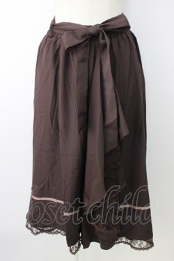 画像1: axes femme / マルチWAYフリルスカート  ダークブラウン T-26-01-16-024-AX-SK-SA-ZT