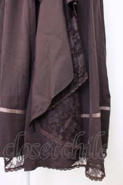 画像3: axes femme / マルチWAYフリルスカート  ダークブラウン T-26-01-16-024-AX-SK-SA-ZT