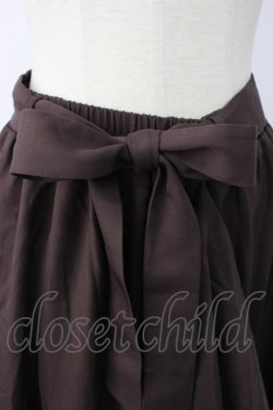 画像4: axes femme / マルチWAYフリルスカート  ダークブラウン T-26-01-16-024-AX-SK-SA-ZT