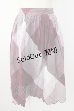 画像1: axes femme / 裾スカラップスカート  パープルけい T-26-01-16-028-AX-SK-IG-ZTK549K549