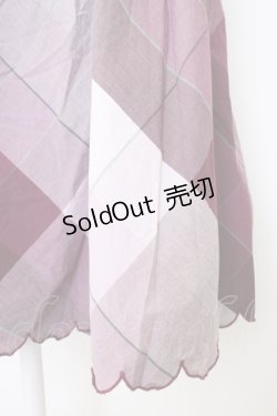 画像4: axes femme / 裾スカラップスカート  パープルけい T-26-01-16-028-AX-SK-IG-ZTK549K549