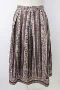 axes femme / オーナメント縦柄スカート M ブラウン T-26-01-16-029-AX-BL-IG-ZT