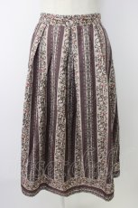 画像1: axes femme / オーナメント縦柄スカート M ブラウン T-26-01-16-029-AX-BL-IG-ZTK549 (1)