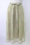 画像1: axes femme / レース×小花刺繍刺繍チュールスカート  グリーン T-26-01-16-030-AX-SK-IG-ZTK549 (1)