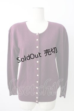 画像1: KANEKO ISAO / カシミア混ラムカーディガン  パープル T-26-01-16-007-EL-TO-OW-ZTK548