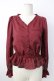 画像1: EATME / クロスptVネックブラウス  ボルドー T-26-01-16-008-LO-OP-SA-ZT (1)