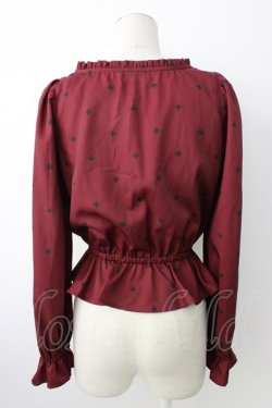 画像2: EATME / クロスptVネックブラウス  ボルドー T-26-01-16-008-LO-OP-SA-ZT
