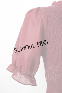 画像3: evelyn / 袖シフォンボウタイニット  ボルドー T-26-01-16-009-LO-TO-SA-ZTK548