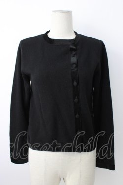 画像1: KANEKO ISAO / ベロア切り替えニットカーディガン  クロ T-26-01-16-010-EL-TO-OW-ZT