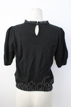 画像2: Secret Honey / エンジェル刺繍ニットトップス  黒ＸゴールドＸ赤 T-26-01-16-011-CA-TO-SA-ZT