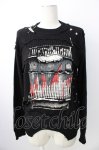 画像1: MAD / 安ピン&クラッシュニットトップス S 黒Ｘ白Ｘ赤 T-26-01-16-013-PU-TO-SA-ZT560 (1)
