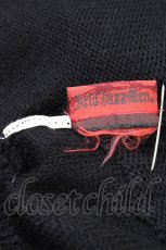 画像5: MAD / 安ピン&クラッシュニットトップス S 黒Ｘ白Ｘ赤 T-26-01-16-013-PU-TO-SA-ZI (5)